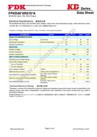 FPKD48T6R016PA Datasheet Page 2