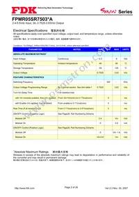 FPMR05SR7503PA Datasheet Page 2