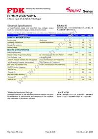 FPMR12SR7508PA Datasheet Page 2