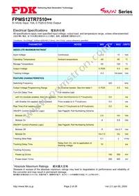 FPMS12TR7510PA Datasheet Page 2