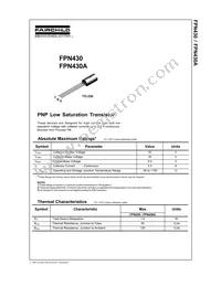 FPN430A Datasheet Cover