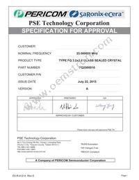 FQ2500016 Datasheet Cover