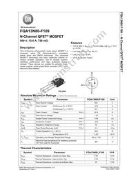 FQA13N80-F109 Datasheet Cover