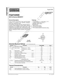 FQAF44N08 Datasheet Cover