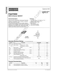 FQAF5N90 Datasheet Cover