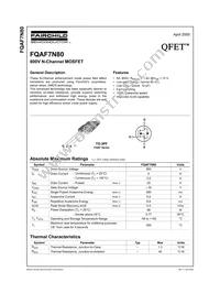 FQAF7N80 Datasheet Cover
