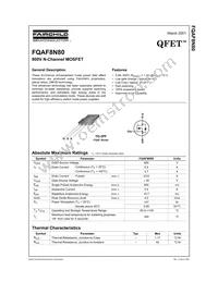 FQAF8N80 Datasheet Cover