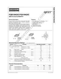 FQB10N20CTM Datasheet Cover