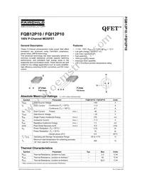 FQB12P10TM Datasheet Cover