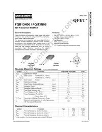 FQB13N06TM Datasheet Cover