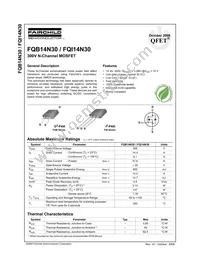 FQB14N30TM Datasheet Cover