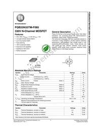 FQB25N33TM-F085 Datasheet Cover