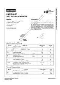 FQB5N50CFTM Datasheet Cover