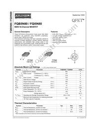 FQB5N80TM Datasheet Cover