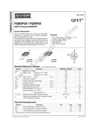 FQB5P20TM Datasheet Cover