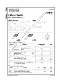 FQB630TM Datasheet Cover