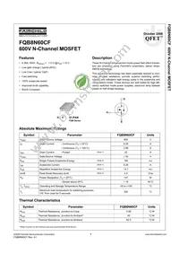 FQB8N60CFTM Datasheet Cover