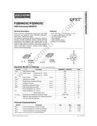 FQB9N25CTM Datasheet Cover