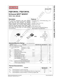 FQD13N10LTM Datasheet Page 2