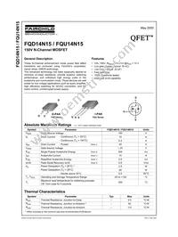 FQD14N15TM Datasheet Cover