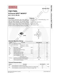 FQD17N08LTM Datasheet Page 2