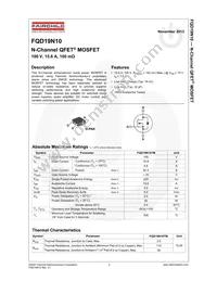 FQD19N10TM Datasheet Page 2