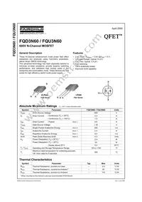 FQD3N60TF Datasheet Cover