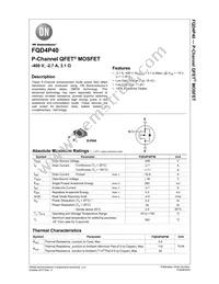 FQD4P40TM Datasheet Cover