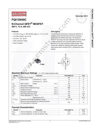 FQI13N50CTU Datasheet Page 2