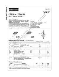 FQI3P50TU Datasheet Cover