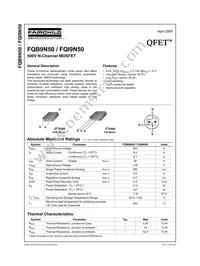 FQI9N50TU Datasheet Cover