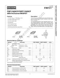 FQP11N50CF Datasheet Cover