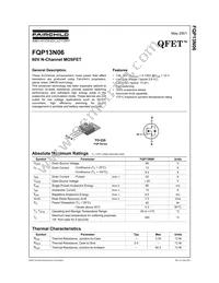 FQP13N06 Datasheet Cover