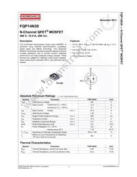 FQP14N30 Datasheet Page 2