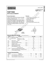 FQP17N08 Datasheet Cover