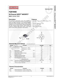 FQP2N90 Datasheet Page 2