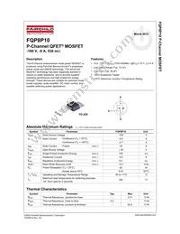 FQP8P10 Datasheet Page 2