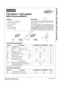 FQPF10N60CF Datasheet Cover