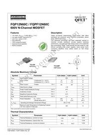 FQPF12N60C Datasheet Cover