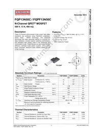 FQPF13N50C_F105 Datasheet Page 2