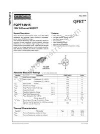 FQPF14N15 Datasheet Cover
