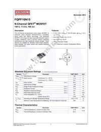 FQPF16N15 Datasheet Page 2