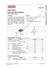 FQPF19N10 Datasheet Page 2