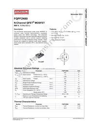 FQPF2N80 Datasheet Page 2