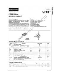 FQPF30N06 Datasheet Cover