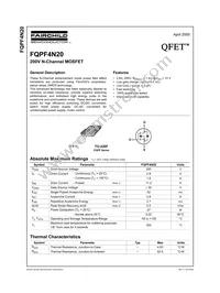 FQPF4N20 Datasheet Cover