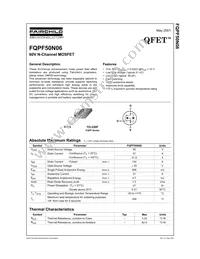 FQPF50N06 Datasheet Cover