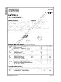 FQPF5N15 Datasheet Cover