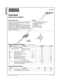 FQPF5N30 Datasheet Cover