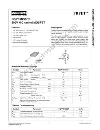 FQPF5N50CFTU Datasheet Cover